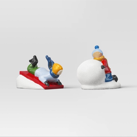 5pc Snow Activities Christmas Figurine Set - Picture 4 of 4